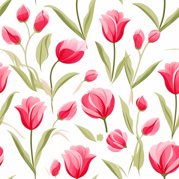 a wallpaper with pink flowers and green leaves.