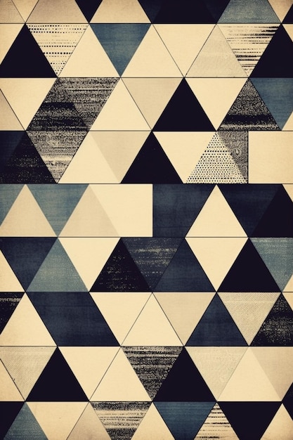 A wallpaper with triangles and a black and white pattern.