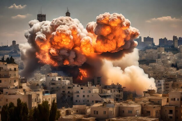 Wallpapers of destruction destroyed houses and scorched earth gaza