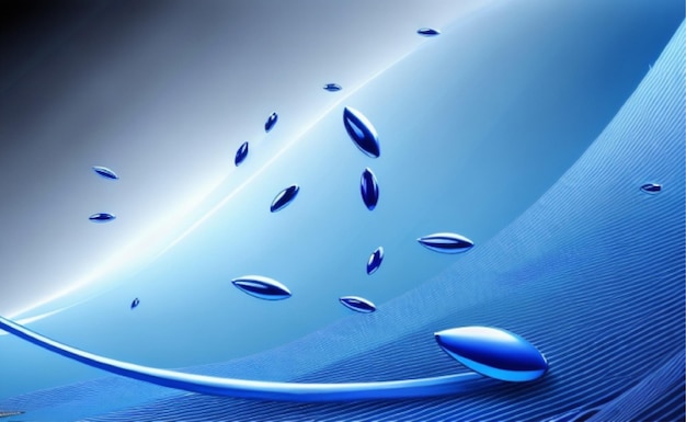 Wallpapers ice water drop blue sky light background render speed1000