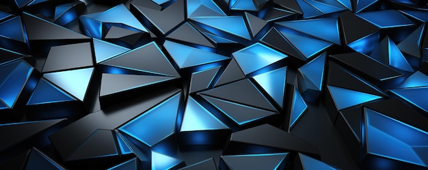 메탈릭 블루와 블랙의 배경화면 기술 스타일의 고품질 배경화면