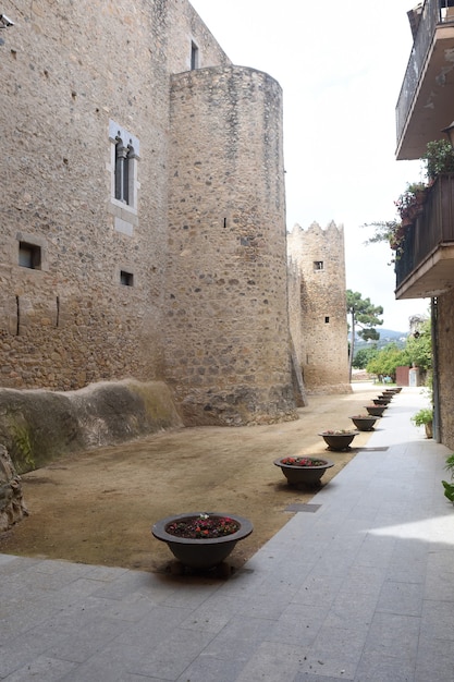 Walls of Calonge, Girona province, Catalonia, Spain