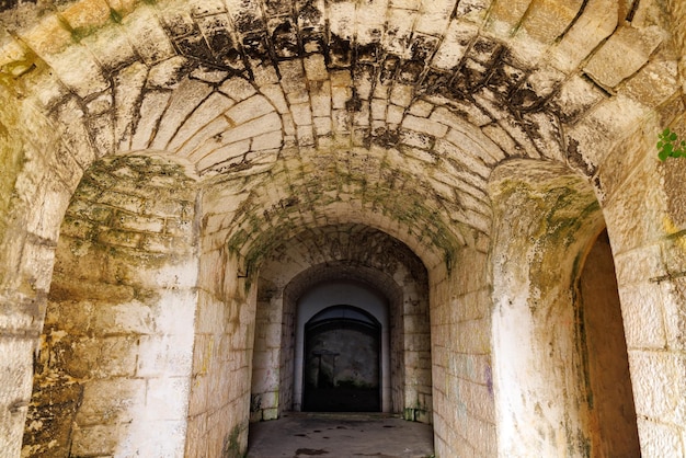 Walls of the corridor of the ancient fort gorazda