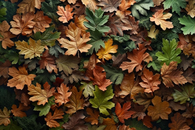 The walls covered with the distinctive serrated leaves of oak trees