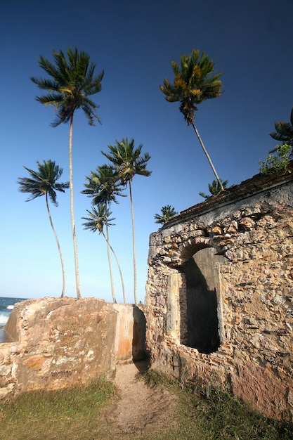 walls fort in Morro do Sao Paulo, Bahia. Brazil