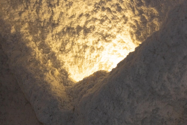 Walls of salt cave in play room