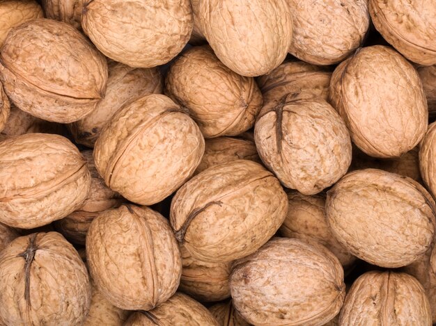 Walnut background close up