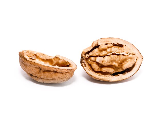walnut isolated on a white background