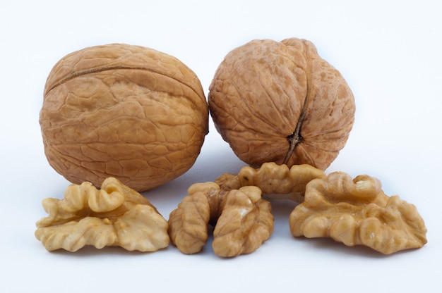 walnut isolated on the white