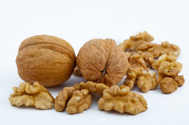 walnut isolated on the white