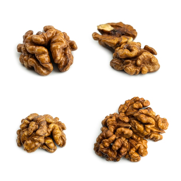 Walnut on a white background. Nuts isolated. High quality photo