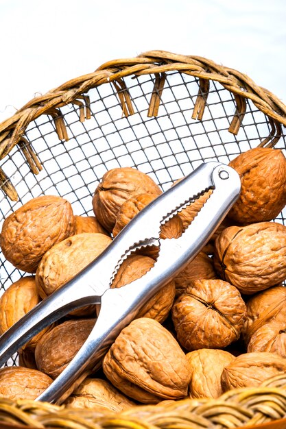 Walnuts in a basket