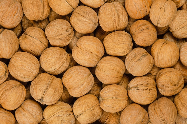 Walnuts closeup background