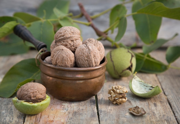 Walnuts harvest