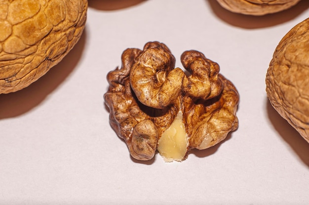 Walnuts isolated on white background With clipping path