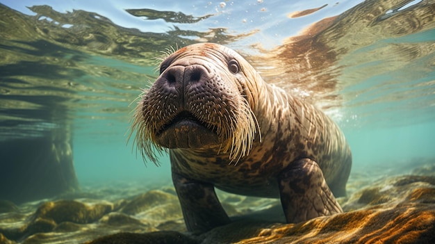 Walrus beauty in nature