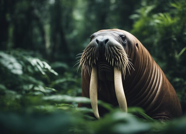 A walrus in jungle