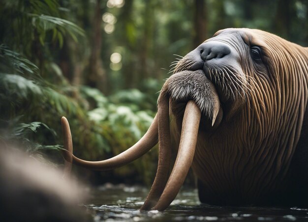 Photo a walrus in jungle