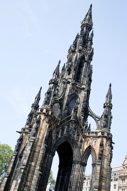 Walter Scott Monument in Edinburgh, Scotland, UK