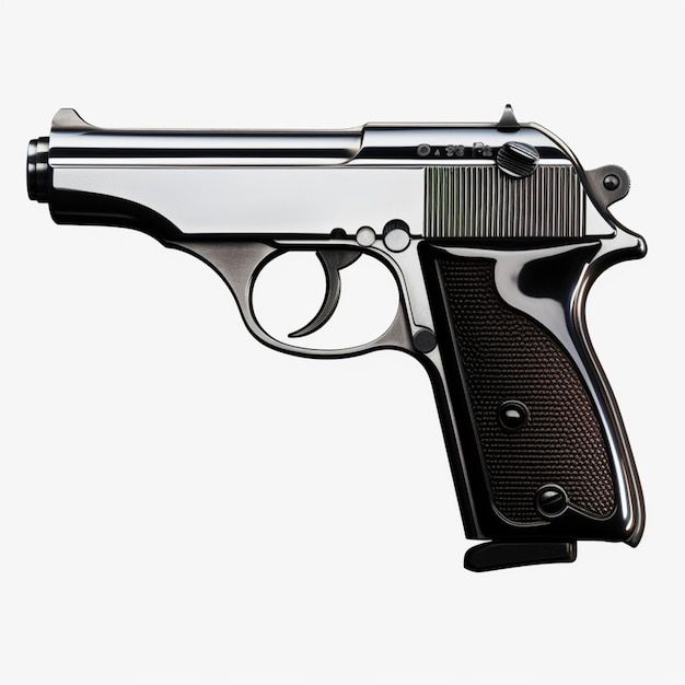 Walther PPK met witte achtergrond van hoge kwaliteit ultr