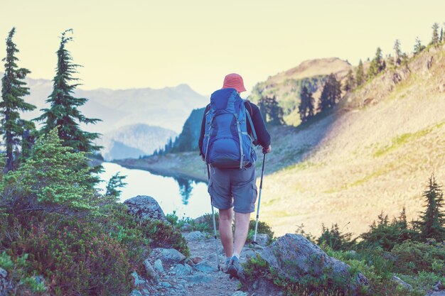 Wandelen in het Mt.Baker-gebied, Washington