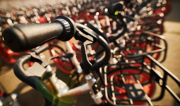 Foto wandelfietsen close-up fietsdetails soft focus