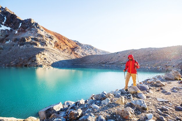 Wandeling in de Patagonische bergen, Argentinië