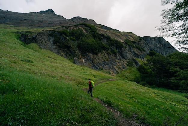 wandeling naar Cerro Guanaco in Tierra del Fuego in Patagonië