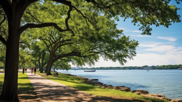 Foto wandelpaden white rock lake dallas