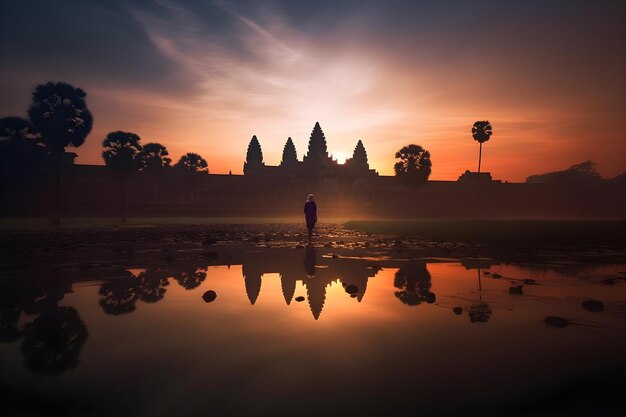 Wander through the ancient ruins of Angkor Wat in Cambodia