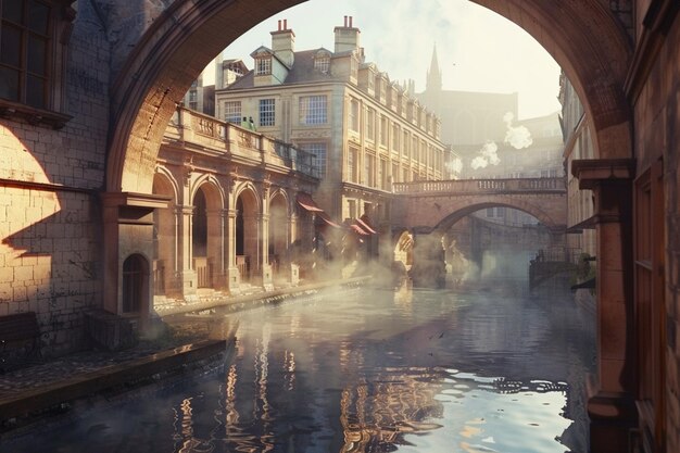 Wander through the streets of Bath England and adm generative ai