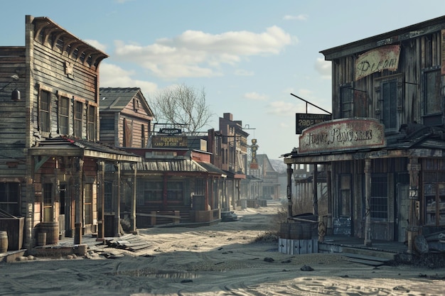 Wander through a Western town suspended in the pas generative ai