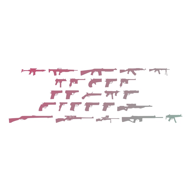 wapens items gradiënt effect foto jpg vector set