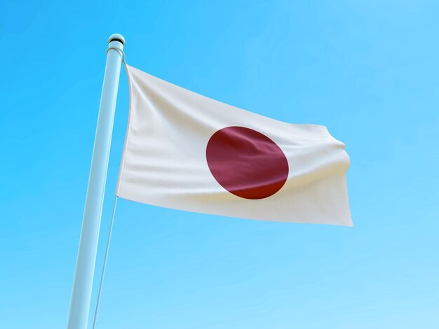 Wapperende vlag van Japan Stock Foto