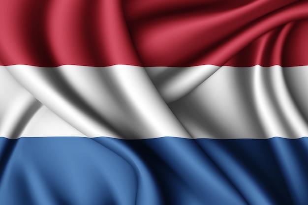 Wapperende vlag van Nederland