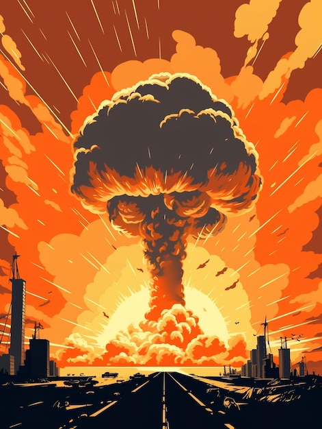 Foto esplosione di guerra