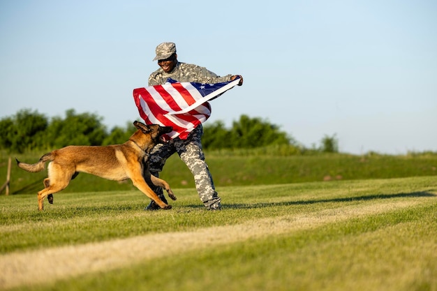 Photo war heroes and true patriots enjoying freedom and independence