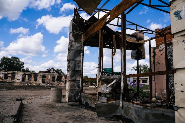 War in Ukraine The central square in the city of Trostyanets liberated from the Russians Russian military invasion of Ukraine