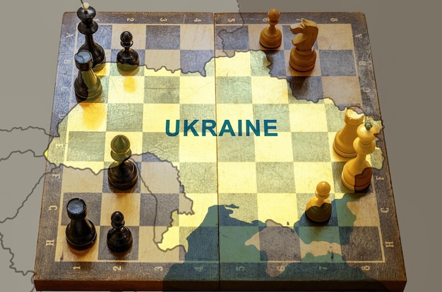 War in Ukraine chess like geopolitics game between Russia EU and USA