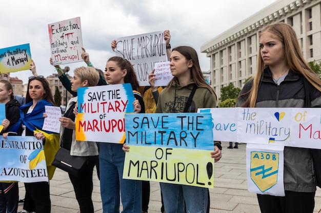 War in Ukraine Rally on Independence Square in Kyiv