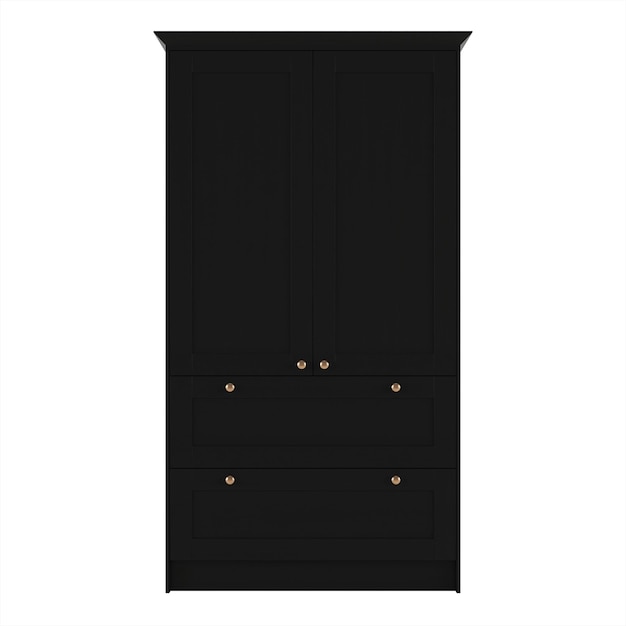 Wardrobe isolated on white background. 3D rendering.