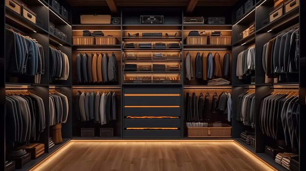 Premium Photo A Wardrobe With Variety Of Stylish Suits For Different premium-photo-a-wardrobe-with-variety-of-stylish-suits-for-different