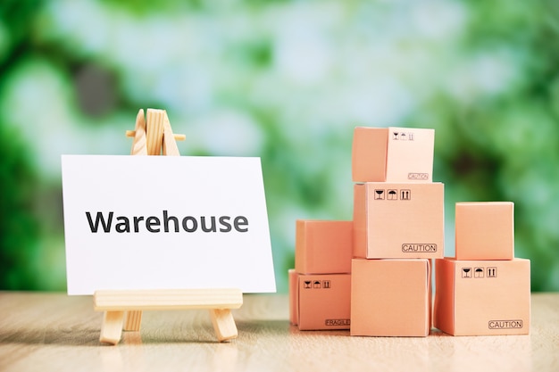 Warehouse concept for storing goods before delivery by courier.