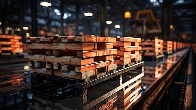 Photo warehouse interior with boxes and boxes