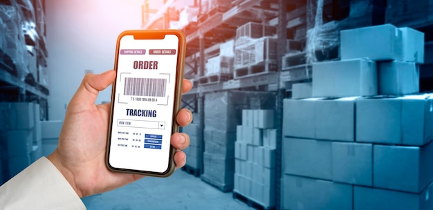 Warehouse management innovative software in computer for real time monitoring