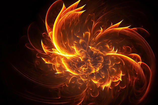 Beaful 섬광과 선의 형태로 따뜻한 불꽃 화재 불꽃