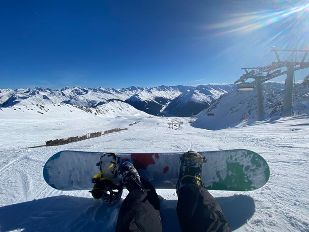 Warm clothing at ski-piste parsenn