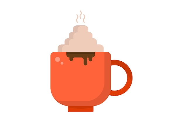 warm drink christmas illustration colored icon art xmas symbol app web sign artwork