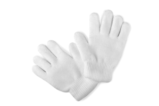 Photo warm gloves on white background