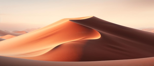 Warm Glow on Desert Sand Dunes